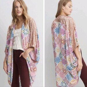 Anthropologie boho sequins kimono, wrap, cover-up, robe, like new!